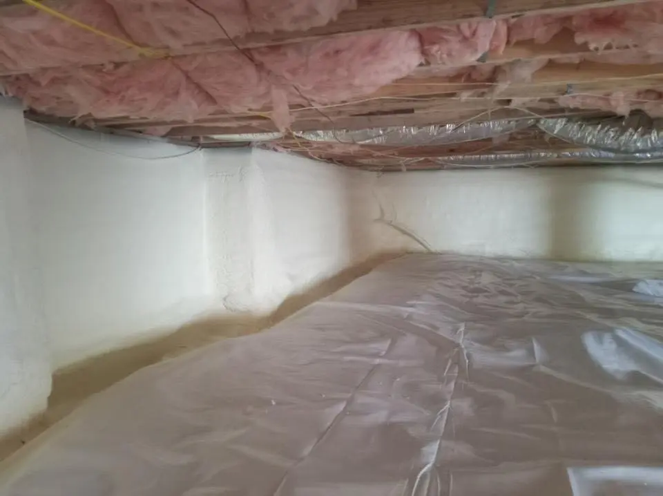 Crawl space encapsulation with closed-cell spray foam for Spray Foam Roofing in Lakeland